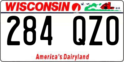 WI license plate 284QZO