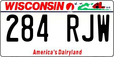WI license plate 284RJW
