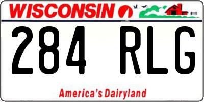 WI license plate 284RLG