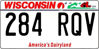 WI license plate 284RQV