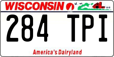 WI license plate 284TPI
