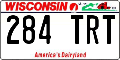 WI license plate 284TRT