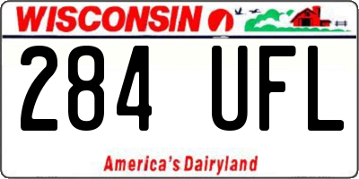 WI license plate 284UFL