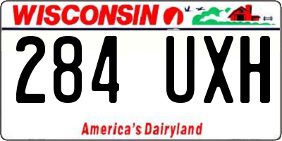 WI license plate 284UXH
