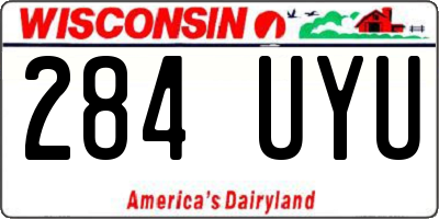 WI license plate 284UYU