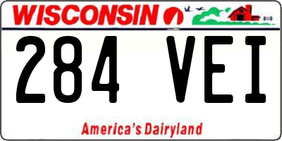 WI license plate 284VEI