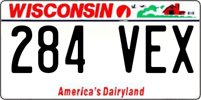 WI license plate 284VEX