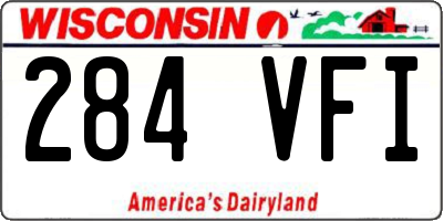 WI license plate 284VFI