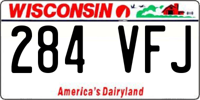 WI license plate 284VFJ
