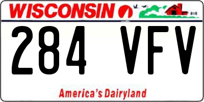WI license plate 284VFV