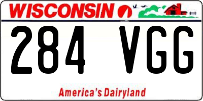 WI license plate 284VGG