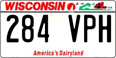 WI license plate 284VPH