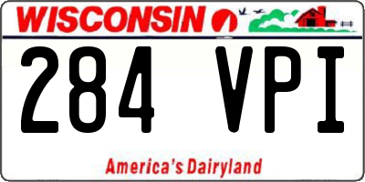 WI license plate 284VPI