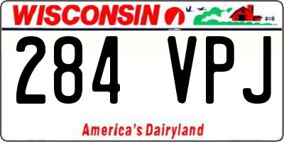 WI license plate 284VPJ
