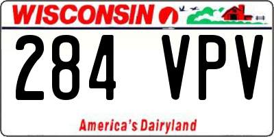 WI license plate 284VPV