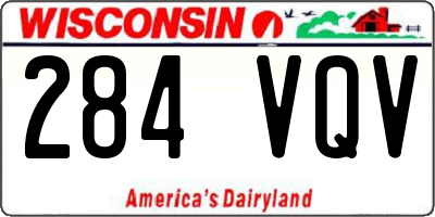 WI license plate 284VQV