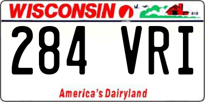 WI license plate 284VRI