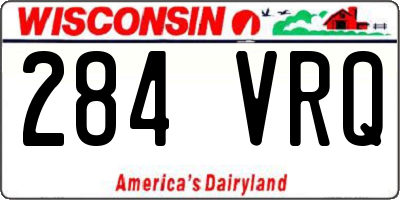 WI license plate 284VRQ