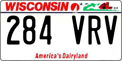 WI license plate 284VRV