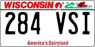 WI license plate 284VSI