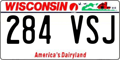 WI license plate 284VSJ