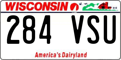 WI license plate 284VSU