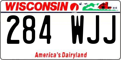 WI license plate 284WJJ