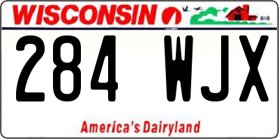WI license plate 284WJX
