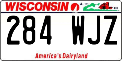 WI license plate 284WJZ