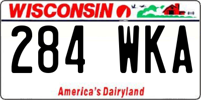 WI license plate 284WKA