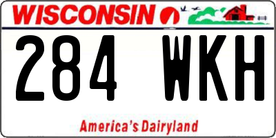 WI license plate 284WKH