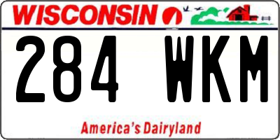 WI license plate 284WKM