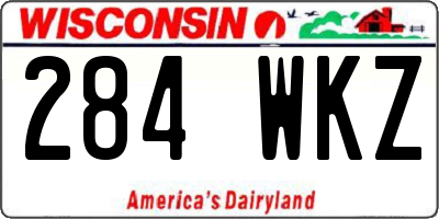 WI license plate 284WKZ