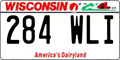 WI license plate 284WLI