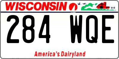 WI license plate 284WQE