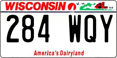 WI license plate 284WQY