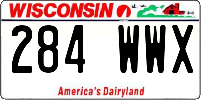 WI license plate 284WWX