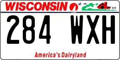 WI license plate 284WXH