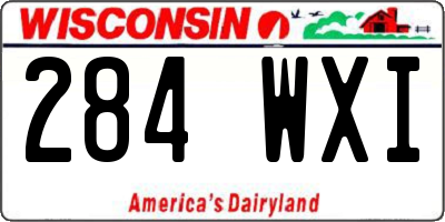 WI license plate 284WXI