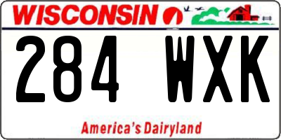 WI license plate 284WXK