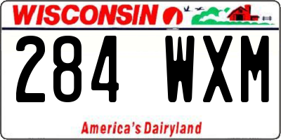 WI license plate 284WXM