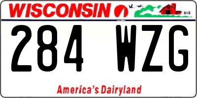 WI license plate 284WZG