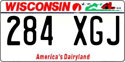 WI license plate 284XGJ