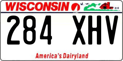 WI license plate 284XHV