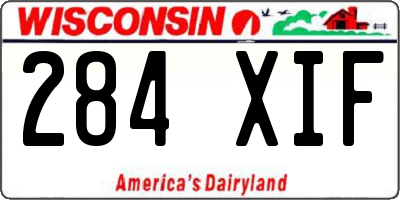 WI license plate 284XIF