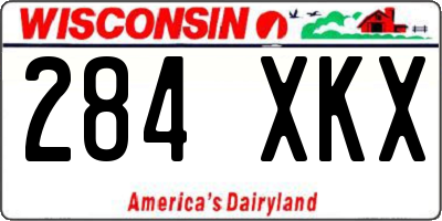 WI license plate 284XKX