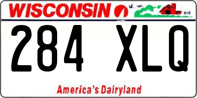 WI license plate 284XLQ