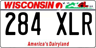 WI license plate 284XLR