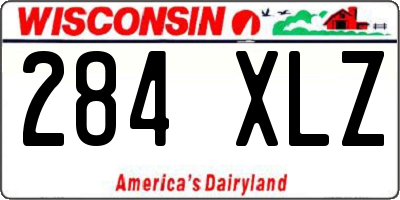WI license plate 284XLZ