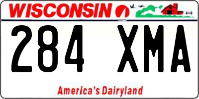 WI license plate 284XMA